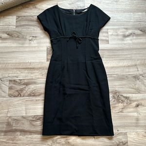 Vintage wool lined black Empire waist dress